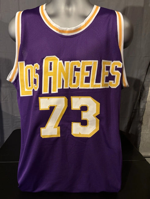 Dennis Rodman Signed Los Angeles Lakers Jersey SWAU COA