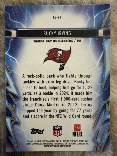 Topps Chrome 2025 Cosmic Bucky Irving Light Speed Insert #LS-22 Buccaneers NFL