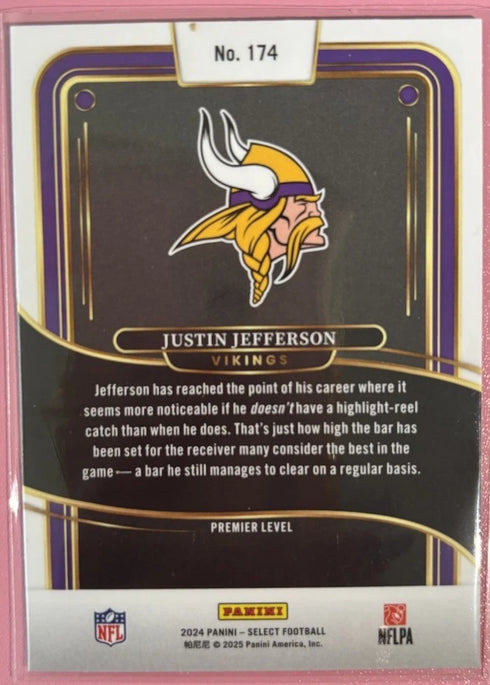 Panini 2024 Select Justin Jefferson #174 Premier Level Minnesota Vikings NFL