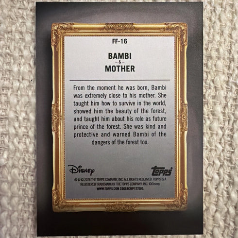 2026 Topps Disney Neon Family Frame Insert #FF-16 BAMBI & MOTHER