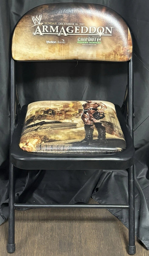WWE 2007 Armageddon Mellon Arena Pittsburgh Ring Size Chair
