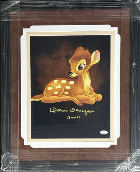 Disney Donnie Dunagan Signed Framed Bambii 11x14 Photo JSA