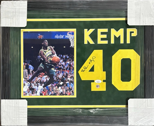 Seattle SuperSonics Shawn Kemp Signed Framed Jersey Number JSA