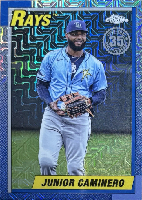 2025 Topps Chrome Junior Caminero Tampa Bay Rays Mojo Refractor #T90C-140
