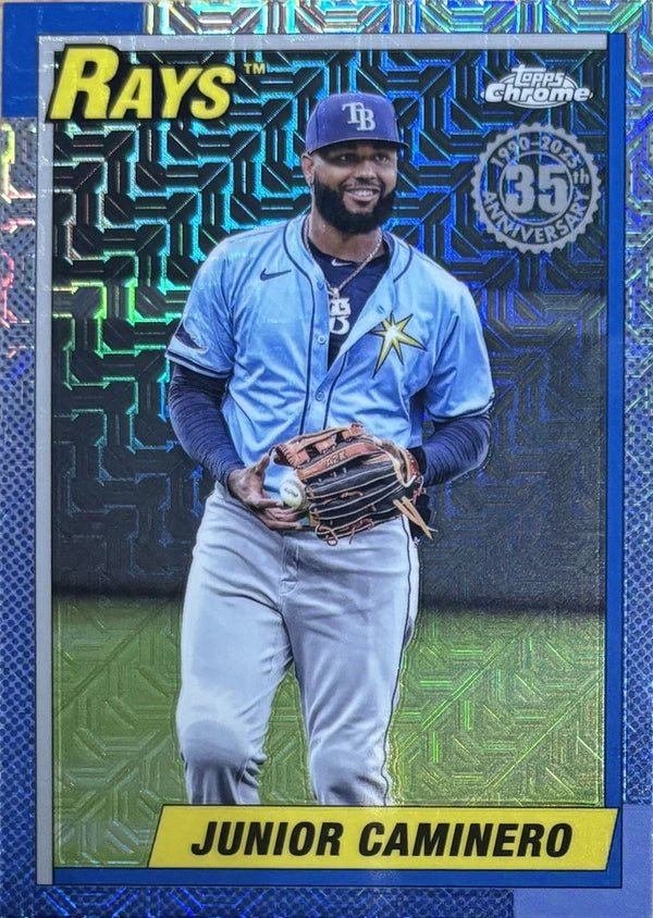 2025 Topps Chrome Junior Caminero Tampa Bay Rays Mojo Refractor #T90C-140