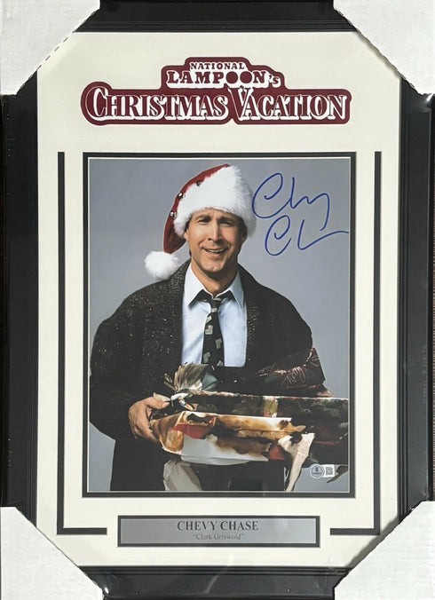 Chevy Chase National Lampoons Christmas Vacation Signed Framed 11x14 Beckett