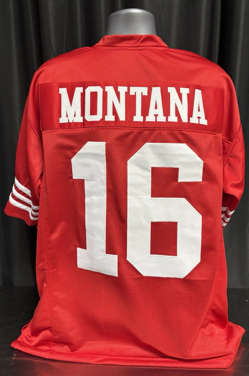 Custom Unsigned Joe Montana Red Jersey XL