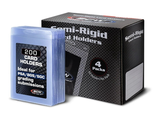 BCW Semi Rigid Card Holder #1 4 Packs Box 200 Count