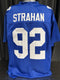 Custom Unsigned Michael Strahan Blue Jersey XL