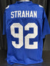 Custom Unsigned Michael Strahan Blue Jersey XL