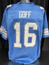 Custom Unsigned Jared Goff Blue Jersey XL