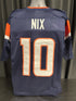 Custom Unsigned Bo Nix Navy Jersey XL