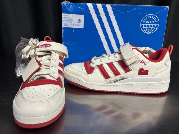 Adidas Men’s Home Alone Forum Low Red And White Size 10 Shoes