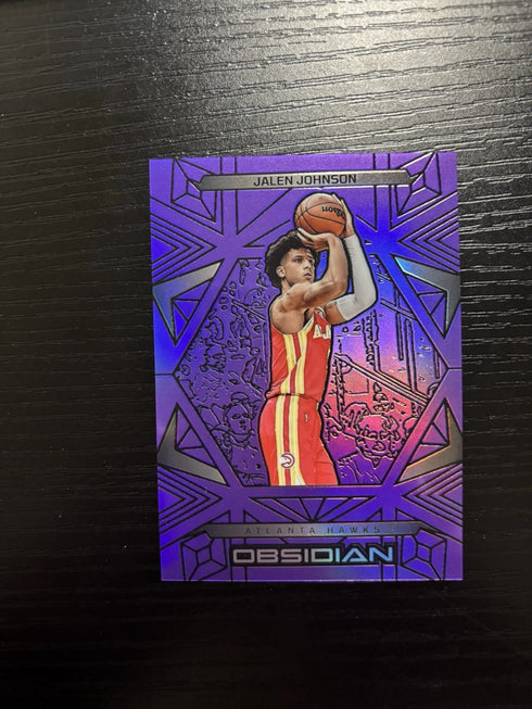 2024 Panini Obsidian Basketball Jalen Johnson Purple Flood /75