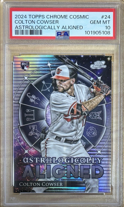 2024 Topps Chrome Cosmic Colton Cowser Astrologically Aligned RC #24 PSA 10