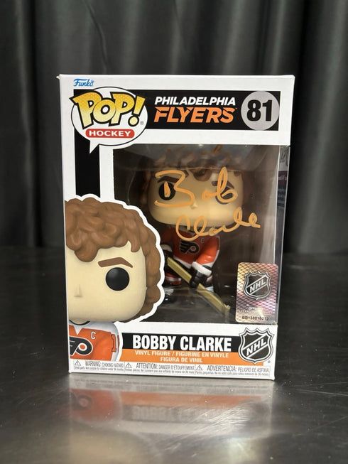 Bobby Clarke Signed Philadelphia Flyers Funko Pop 81 JSA