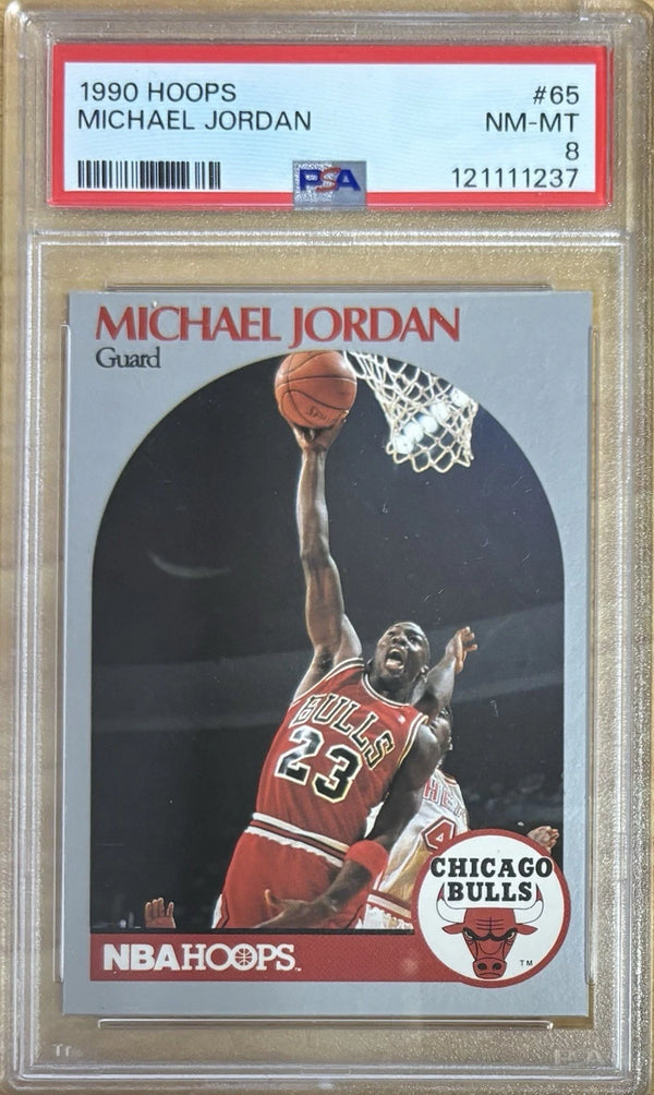 1990 NBA Hoops Michael Jordan Chicago Bulls PSA 8