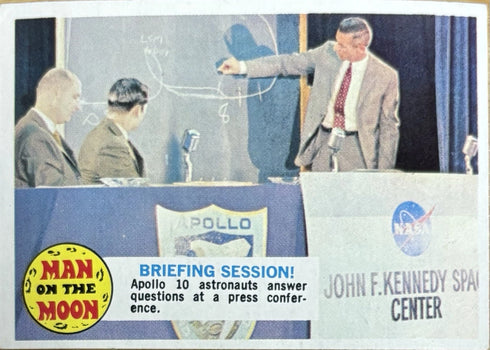 1969 Topps Man On The Moon Briefing Session! #44B