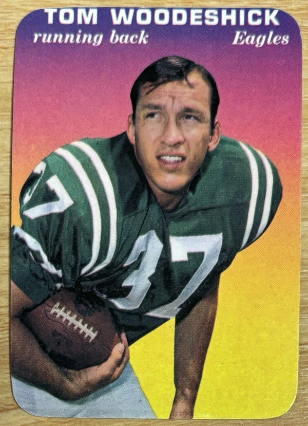 1970 Topps Tom Woodeshick Philadelphia Eagles Glossy #16 Of 33