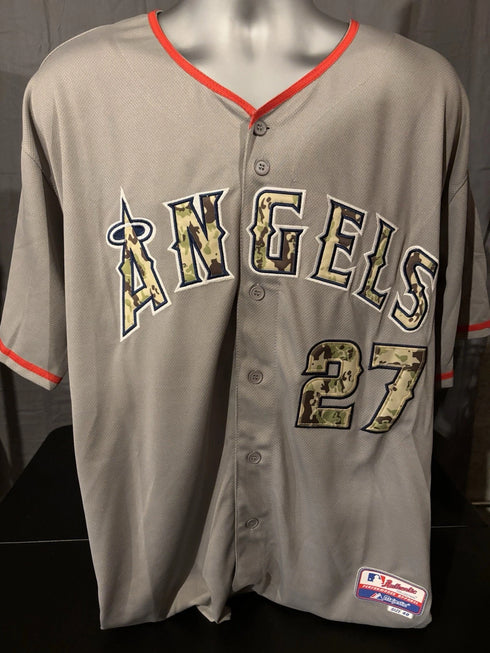 Los Angeles Angels Mike Trout Camo MLB Jersey Size 48