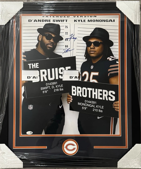 Chicago Bears D’Andre Swift/Kyle Monangai “The Bruise Brothers” Signed 16x20