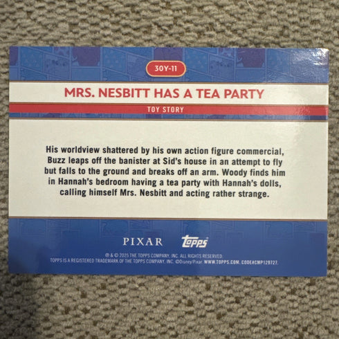 Topps 2025 Toy Story 30 Years & Beyond Holographic Mrs. Nesbitt #30Y-11
