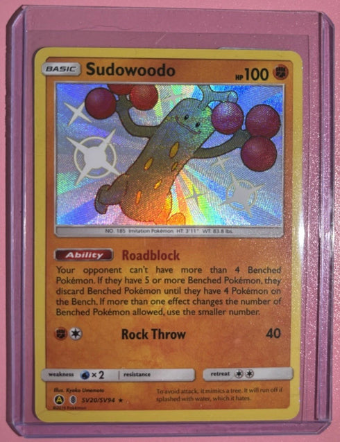 Sudowoodo Shiny Holo Rare Hidden Fates: Shiny Vault SV20/SV94 NM