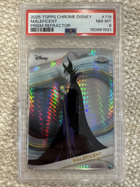 2025 Topps Chrome Disney Maleficent Prism Refractor #119 PSA 8