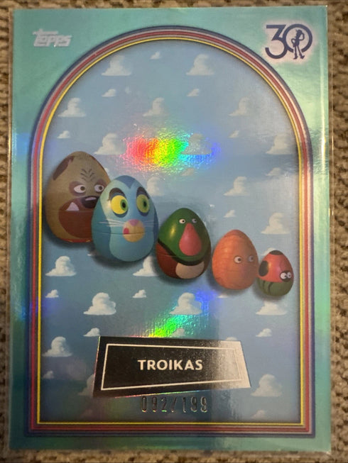 TROIKAS 2025 TOPPS 30 YEARS OF TOY STORY AQUA FOIL #18 /199