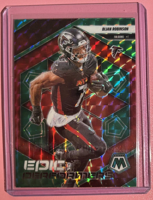 Bijan Robinson 2025 Panini Mosaic Epic Performers Mosaic Green #8