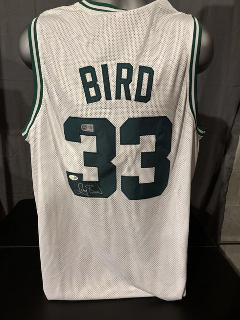 Boston Celtics Larry Bird Signed White Jersey JSA COA