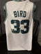 Boston Celtics Larry Bird Signed White Jersey JSA COA