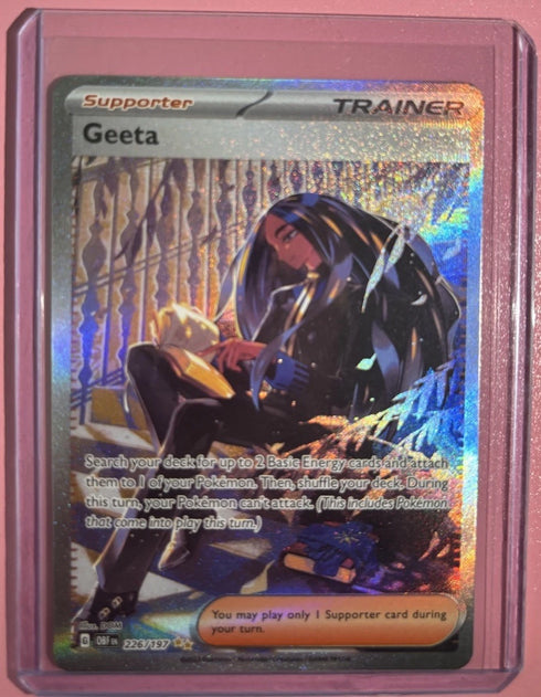 Pokémon TCG Geeta Trainer Full Art Special Illustration Rare Holo 226/197 SV03