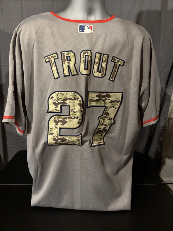 Los Angeles Angels Mike Trout Camo MLB Jersey Size 48