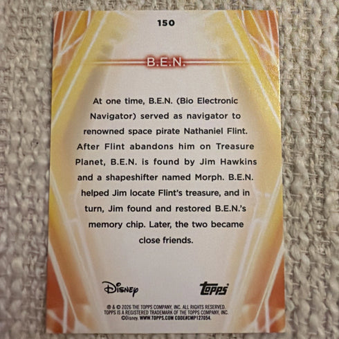 2026 Topps Disney Neon B.E.N Holofoil #150