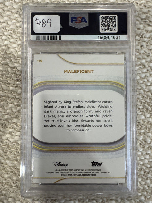 2025 Topps Chrome Disney Maleficent Prism Refractor #119 PSA 8
