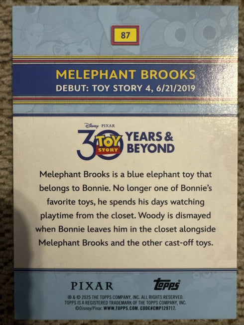 2025 Topps 30 Years of Toy Story MELEPHANT BROOKS Base Set #87