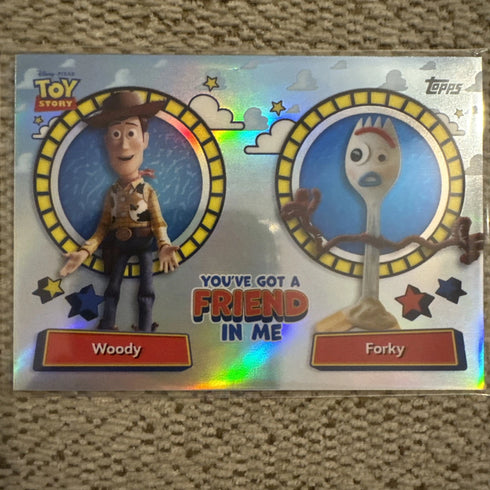 2025 Topps Crystal 30 Years Toy Story Woody Forky You've Got Friend In Me YGF-12