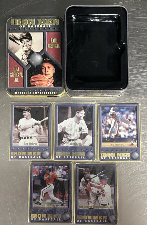 Lou Gehrig Cal Ripken Jr 1996 Metallic Impressions 5 Card Metal Set