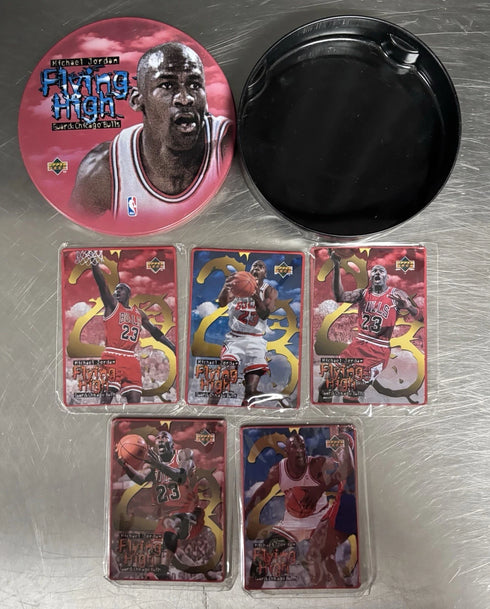 Michael Jordan 1998 Upper Deck Chicago Bulls Flying High 5 Card Metal Set