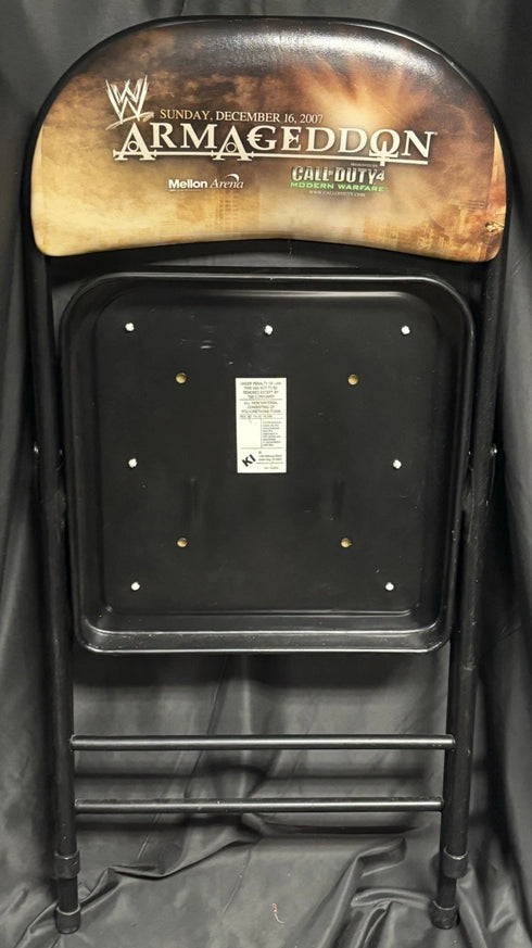 WWE 2007 Armageddon Mellon Arena Pittsburgh Ring Size Chair