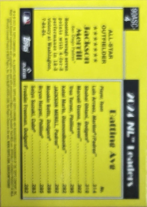 2025 Topps Jackson Merrill San Diego Padres Mojo Refractor #90ASC-4