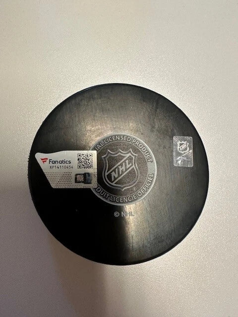 Chicago Blackhawks Caleb Jones Signed Hockey Puck Fanatics COA