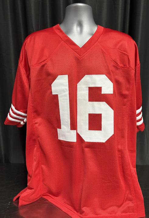 Custom Unsigned Joe Montana Red Jersey XL