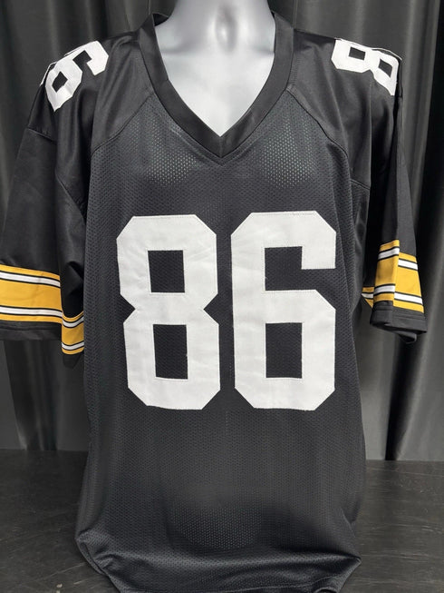 Custom Unsigned Hines Ward Black Jersey XL