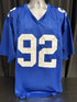 Custom Unsigned Michael Strahan Blue Jersey XL