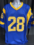 Custom Unsigned Marshall Faulk Blue Jersey XL