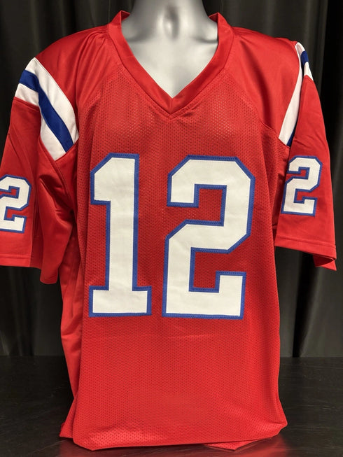 Custom Unsigned Tom Brady Red Jersey XL