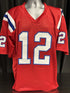 Custom Unsigned Tom Brady Red Jersey XL