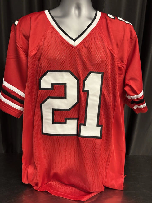 Custom Unsigned Deion Sanders Red Jersey XL